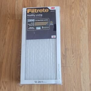 Filtrete 12x24x1 AC Furnace Air Filter MPR 2200 Healthy Living Elite Allergen